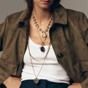 NWT Zara 3 Pack Combination Coin Chain Necklaces